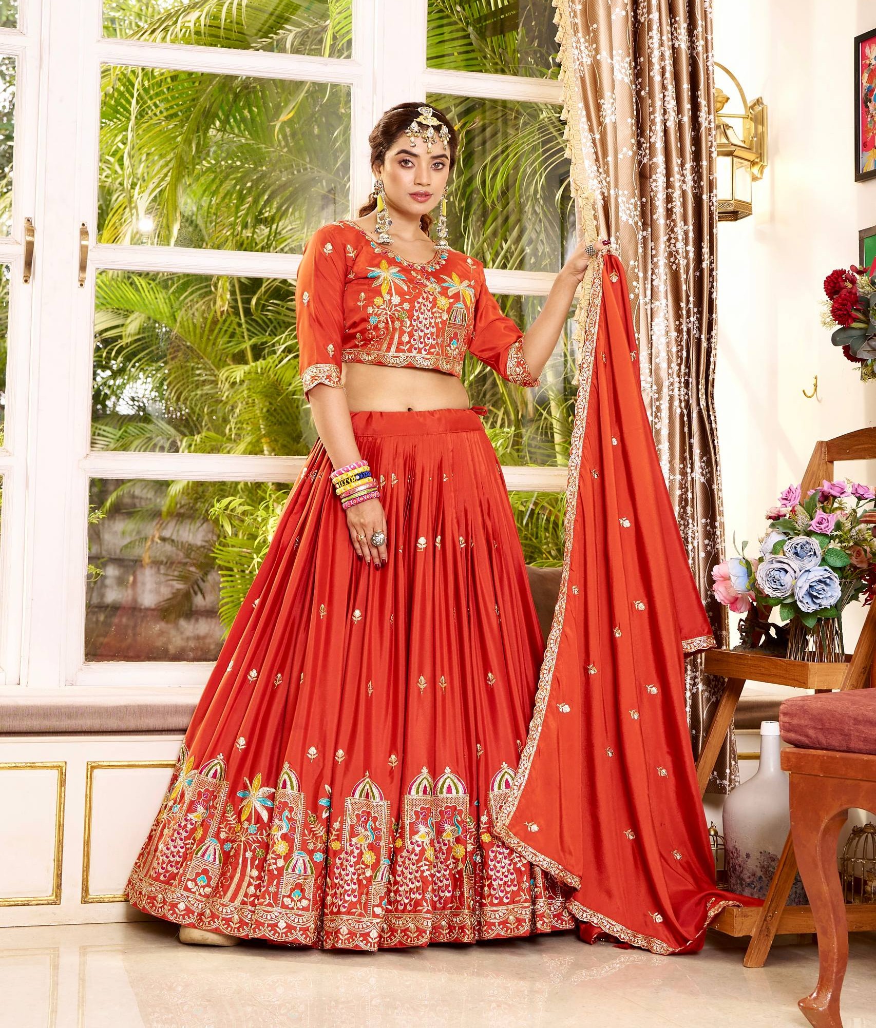 Rangmahal Embroidered Lehenga Choli Set