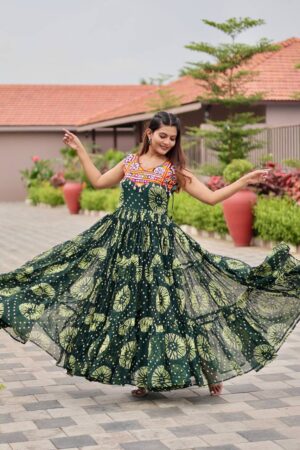 Bandhej Beauty Festive Gown