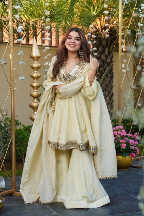 Aina Royal Mirror Sharara Set